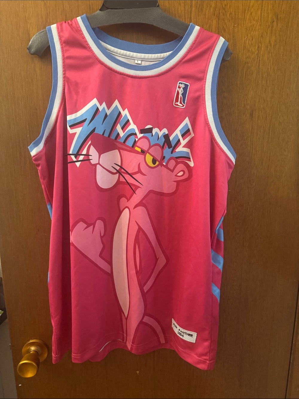 Pink Panther Graphic Basketball Jersey - Pink